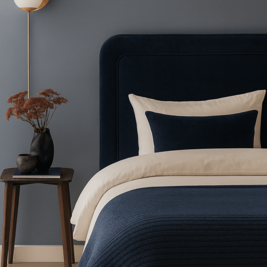 Dagg sänggavel - Midnattsblå